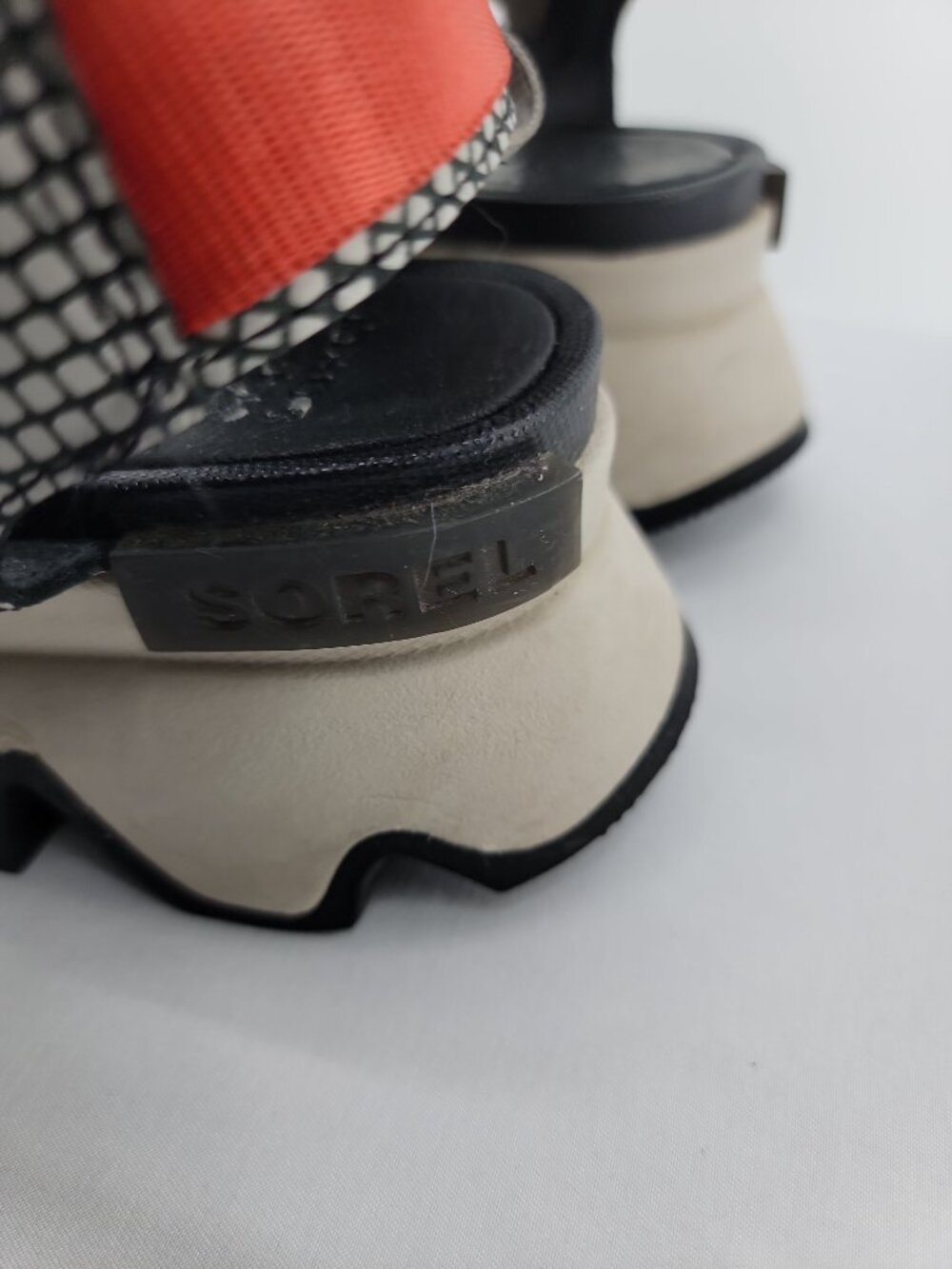 Sorel Kinetic Impact Sandals Womens 6.5 Chunky Platform Sport Beige Black - Picture 6 of 13